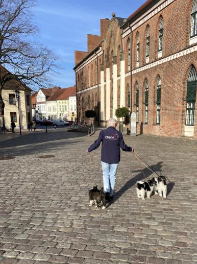 Vor dem Parchimer Rathaus